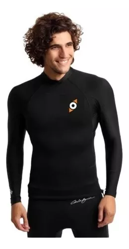 Camiseta Surfista c/ proteção solar em lycra FPS 50 Marinho
