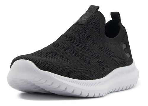 Tenis Charly Relax Walking Unisex Elástico Negro 22-28