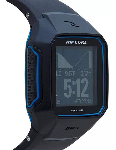 Relógio Rip Curl Masculino Search Gps 2 A1144 70 Cor da correia Preta, Tons de Azul Cor do bisel Preta, Tons de Azul Cor do fundo Preto