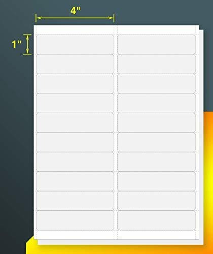 Etiquetas 20up 4puLG X 1puLG Para Direcciones, Envíos Y