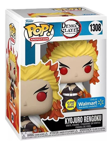 Funko Pop Rengoku Glow 1308 Walmart Exclusive Demon Slayer