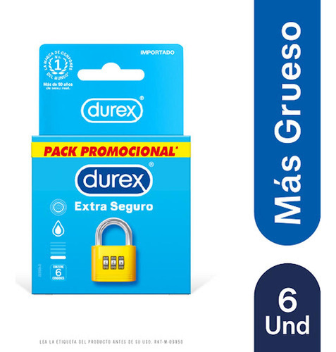 Condones Durex Extra x 6 unidades