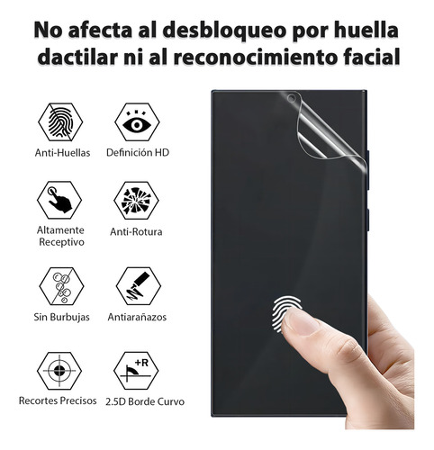 2x Mica Protector Para Samsung Galaxy S10 5g Hidrogel Suave