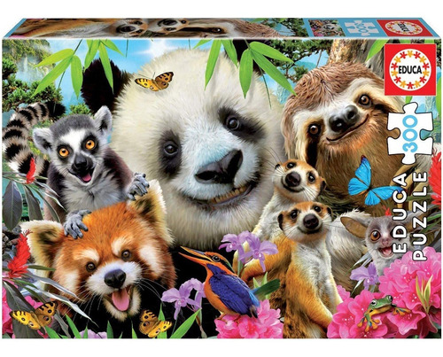 Juego Puzzle Rompecabezas Educa 300pcs Selfie Animales Febo