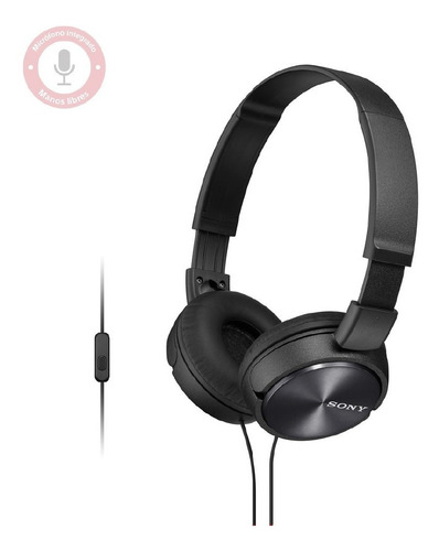 Imagen 3 de 3 de Audífonos Sony Con Funcion De Manos Libres - Mdr-zx310ap Color Negro
