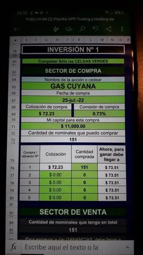 Planilla Trading Teléfonos -duo Cedears Criptomonedas Bonos