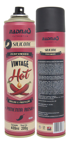 Silicone Aerossol Perfumado Vintage 400ml Radnaq Hot Pimenta Cor Incolor