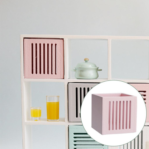 2 Artesanías Cubo Madera Cajón Muebles De Rosa