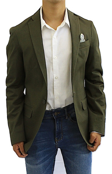 blazer verde militar hombre