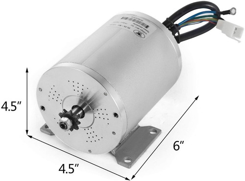 Motor eléctrico de 48V 1000W con 11 dientes y soporte de montaje para Go Karts
