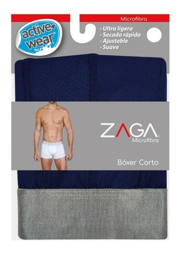 Boxer Zaga Corto Microfibra Paquete 5pzs