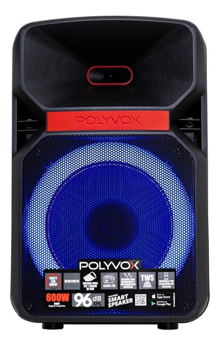 Caixa Amplificada Polyvox Xc-812tws Bluetooth 600w Woofer 12 Cor Preto