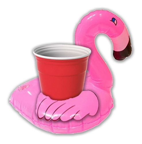 Imagen 4 de 8 de 12 Porta Vasos Surtidos Inflables Palmera Flamingo Donas