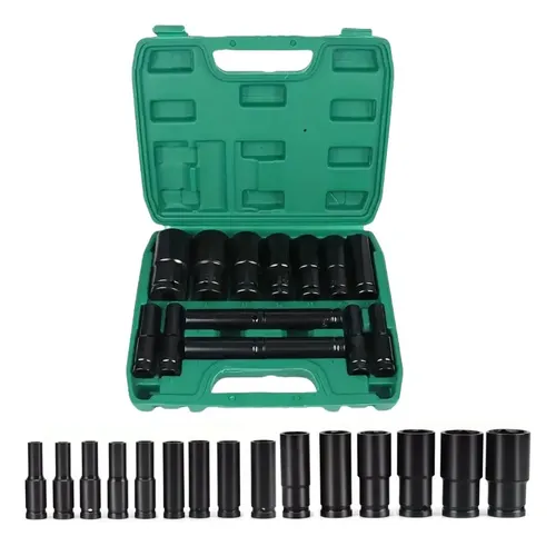 Jogo Soquete Longo Sextavado Impacto 1/2 8 A 32 Mm 15pcs