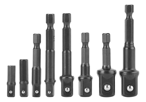 8 Unids Socket Bit Adaptador Taladro Tuerca De 1/4 ,3/8 ,1/2