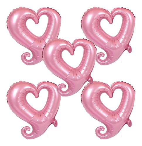 Pack Set Globo Corazón Calado 45cm X 5u