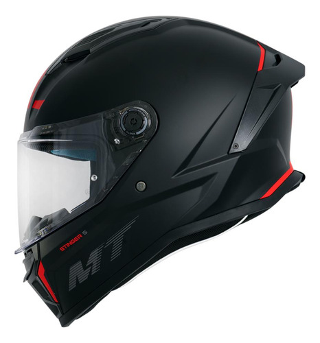 Capacete Masculino Mt Stinger 2 Preto Fosco Esportivo Moto