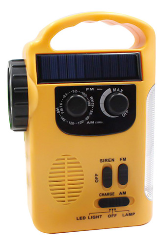 ; Radio De Mano Con Energía Solar De Uso Múltiple, Linterna