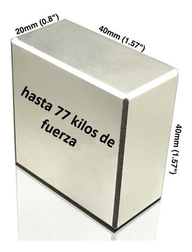 Imán De Bloque De Neodimio N52 40x40x20mm Super Fuerte W01