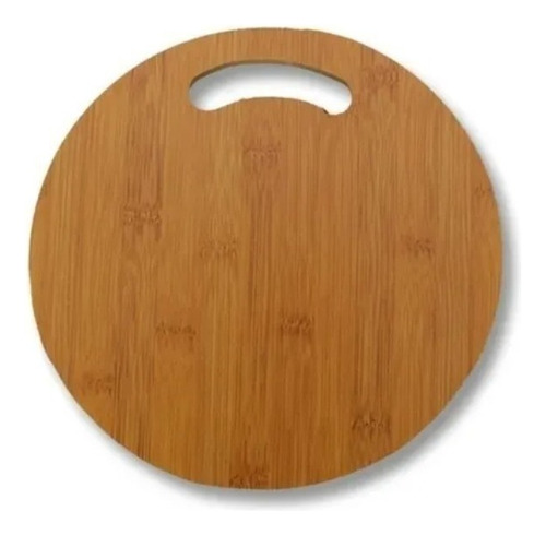 Tabla Picar Y Cortar Carne Verduras De Madera Circular 30 Cm