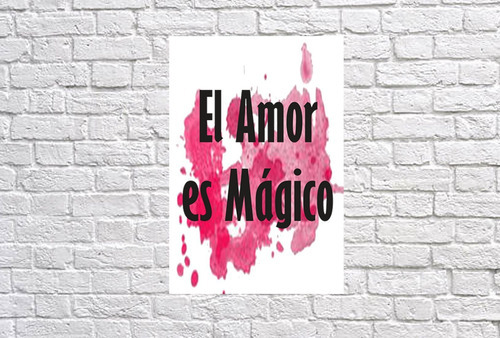 Vinilo Decorativo 30x45cm El Amor Es Magico Love Is Magic