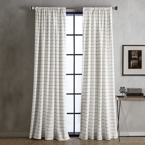 Cortina Ventana Raya Para Sala Estar Bolsillo Barra 50 X