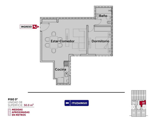 Imagen 2 de 12 de Departamento De Un Dormitorio - Ituzaingo 650