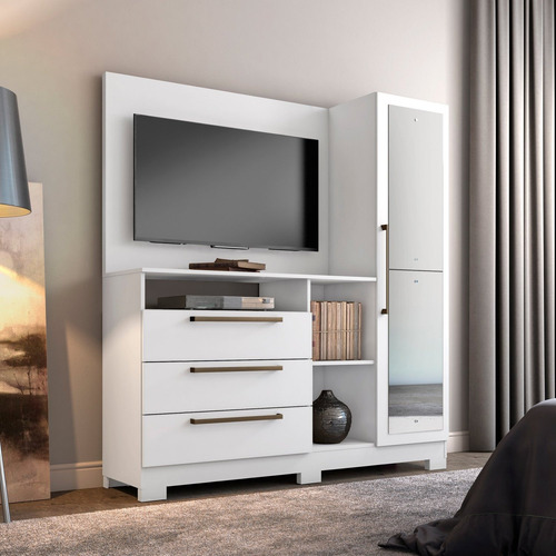 Cômoda Com Painel Para Tv Até 43 Polegadas 1 Porta Eawt