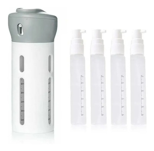 Botella Dispensador 4 En 1 Portatil De Viajes Shampoo Crema 