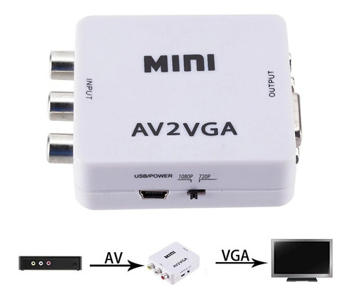 Convertidor Rca Auxiliar Para Vga Somos Tienda Cod 2148