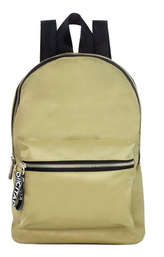 Imagen 1 de 4 de Mochila Mujer Urbana De Lona Rasada Con Bolsillo Emilia