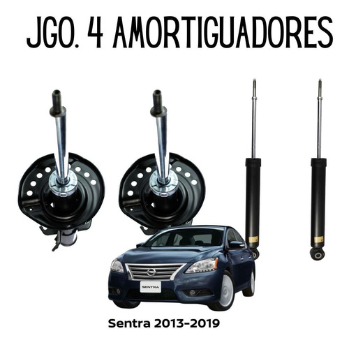 Paquete 4 Amortiguadores Originales Sentra 2017