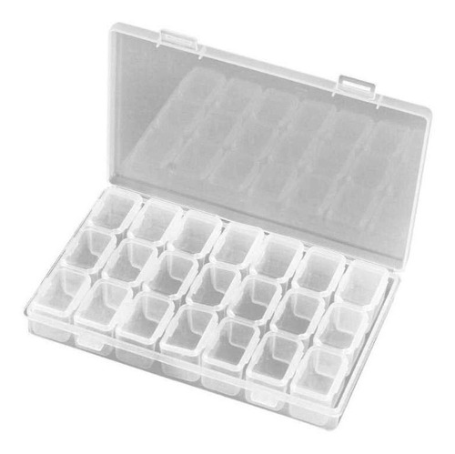 Caja Organizadora 21 Divisiones Strass Glitters Fimo Bijou 