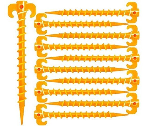 Motbach 10 Pedazos 7.9 Pulgadas De Naranja Estacas De F1bvz