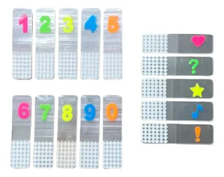 300 Notas Adhesivas Tipo Post-it Color 10 Numeros 5 Signos