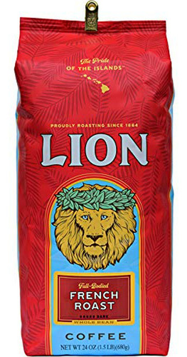 Café Lion Coffee French Roast, Tostado Oscuro En Grano, Sabo