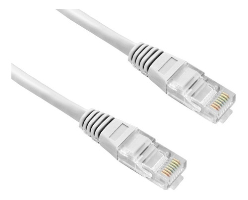 Cable De Red 3 Metros Utp Color Gris Internet Modem Tv Smart