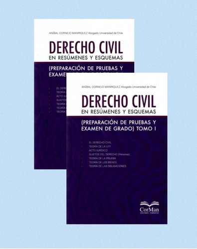 Derecho Civil En Resúmenes Y Esquemas 2 Tomos. / A. Cornejo