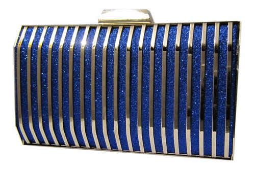 Clutch Fiesta Bolso Mano Sobre Cartera Azul Gyo Vestige 