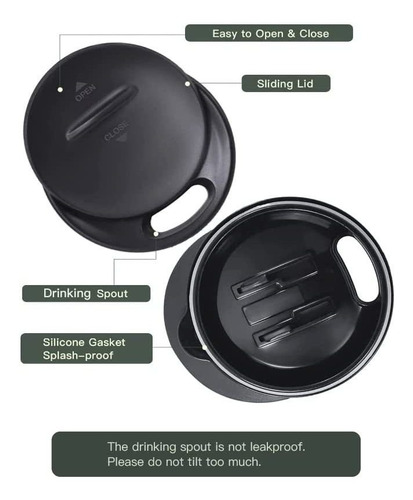 Ideus Taza De Café Aislada De 16 Oz Con Asa Y Tapa, Vaso Ais