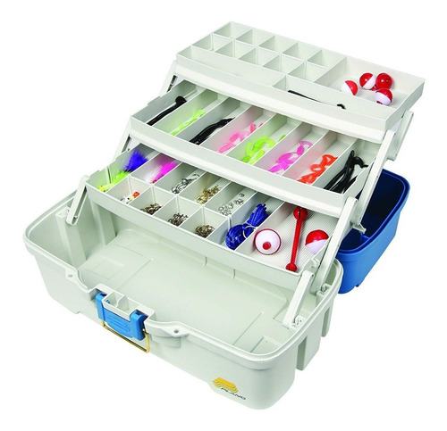 Kit Caja De Pesca 180 Pzas Incluidas Estuche De 3 Bandejas Marca Plano Accesorios Gusanos Ganchos Anzuelos Flotadores