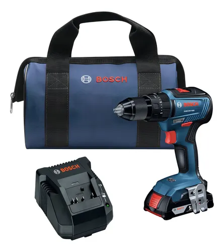 Bosch Gsb18v-490b12-rt 18v Ec Kit De Taladro De Martillo In. Color Blanco
