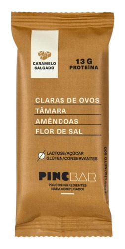 Kit 3 Barra Proteína Caramelo Salgado Sem Açúcar Pincbar