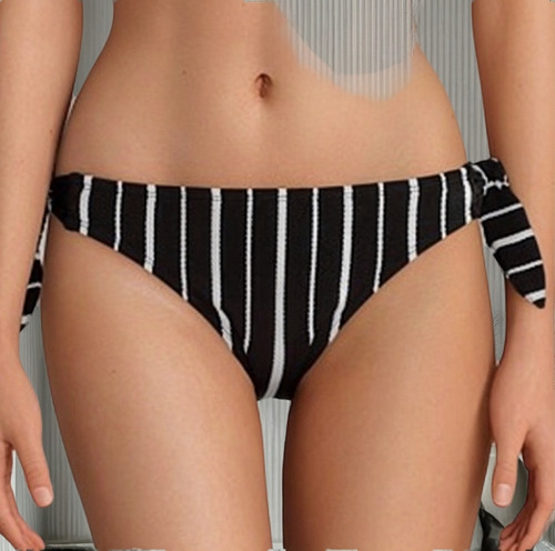 Bikini Gibson Latimer Top Negro/blanco Talla Ch / S