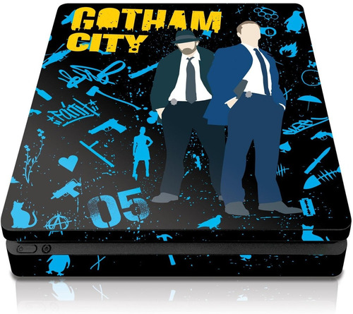  Controller Gear Gotham  Gordon Stencil  - Ps4 Slim Console