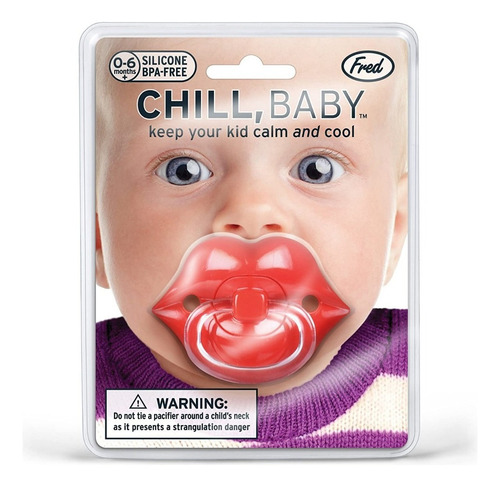 Chupete Chupon Para Bebé De Silicona Chill, Baby Fred Color Rojo