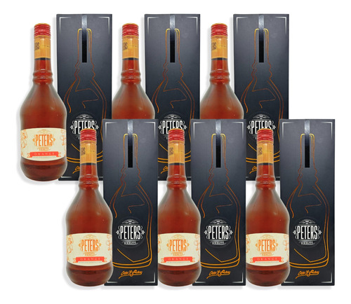 Peters Licor Orange 700ml C/estuche Argentina Caja X6u