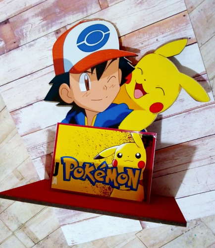 8 Centros Souvenirs Pokemon Picachu + 6 Portaretratos