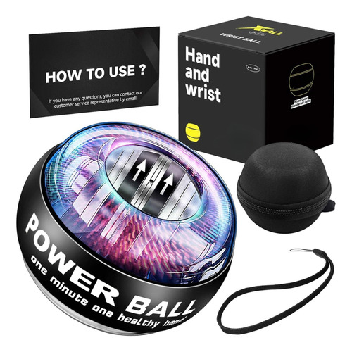 Power Ball Led Pro Ejercitador Giroscópio Con Bolso