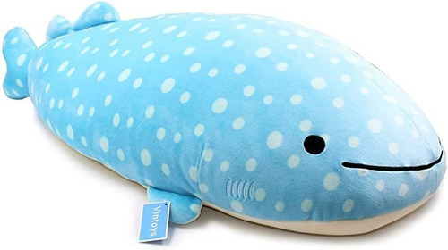 Vintoys - Cojín De Peluche Con Diseño De Tiburón Ballena Azu